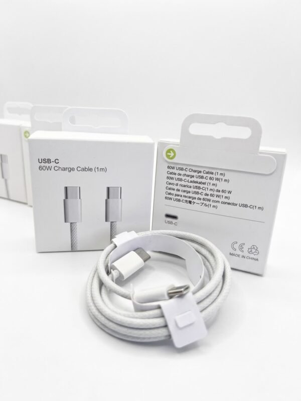 Cable Tipo C 60W Trenzado - Carga Super Rápida